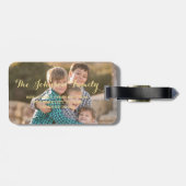 自分の家族の写真カスタムの荷物タグを作成する ラゲッジタグ (裏面横)