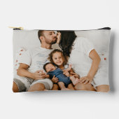 自分の家族の写真カスタムを作成するパーソナライズされた アクセサリーポーチ (正面)