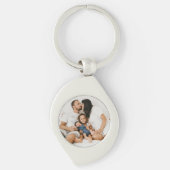 自分の家族の写真カスタムを作成するパーソナライズされた キーホルダー (正面)