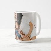 自分の家族の写真カスタムを作成するパーソナライズされた コーヒーマグカップ (正面右)