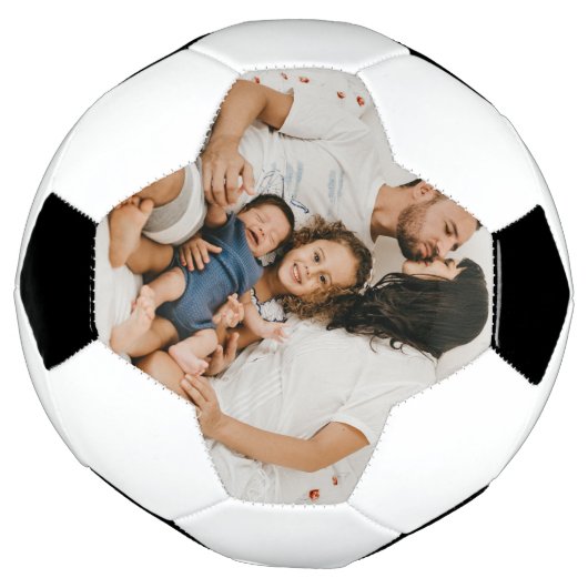 自分の家族の写真カスタムを作成するパーソナライズされた サッカーボール (回転)