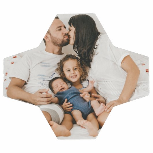 自分の家族の写真カスタムを作成するパーソナライズされた サッカーボール (フラット)