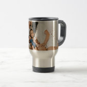 自分の家族の写真カスタムを作成するパーソナライズされた トラベルマグ (正面右)