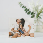 自分の家族の写真カスタムを作成するパーソナライズされた ポストカード (スタンド正面)