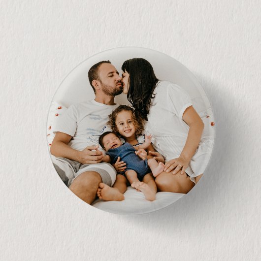自分の家族の写真カスタムを作成するパーソナライズされた 缶バッジ (正面)