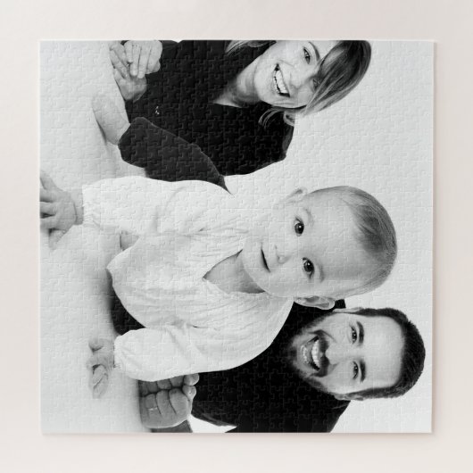 自分の家族の写真ギフトを作カスタマイズ成する ジグソーパズル (横)