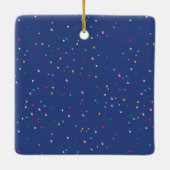 自分の家族の写真コラージクリスマスを作成 セラミックオーナメント (裏面)