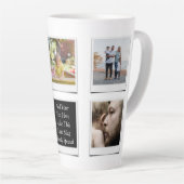 自分の家族の写真コラージュラテMagを作成 カフェラテマグ (右アングル)