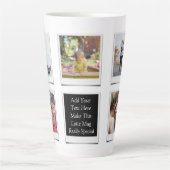 自分の家族の写真コラージュラテMagを作成 カフェラテマグ (正面)