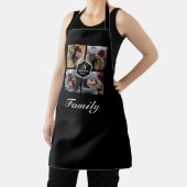 自分の家族の写真コラージュ黒を作成する エプロン (インサイチュ)