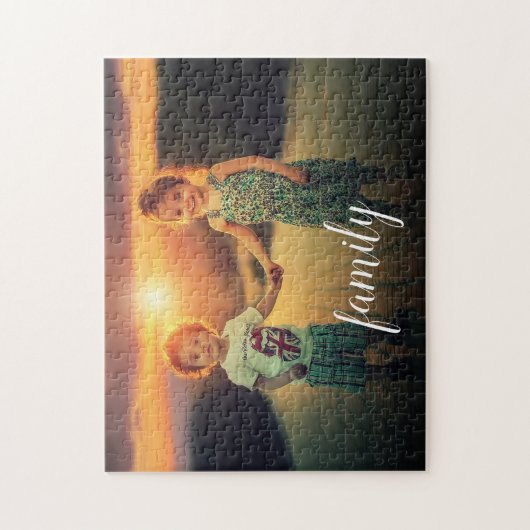 自分の家族の写真スクリプトを作成する ジグソーパズル (縦)