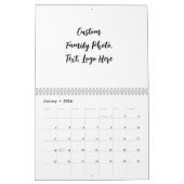 自分の家族の写真パーソナライズされたを作成する カレンダー (1月 2026)