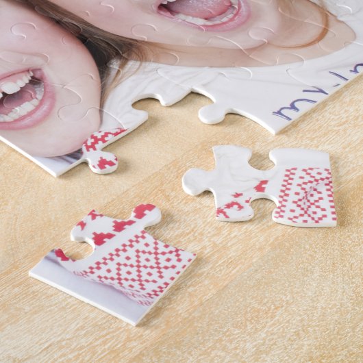 自分の家族の写真パーソナライズされたを作成する ジグソーパズル (側面)