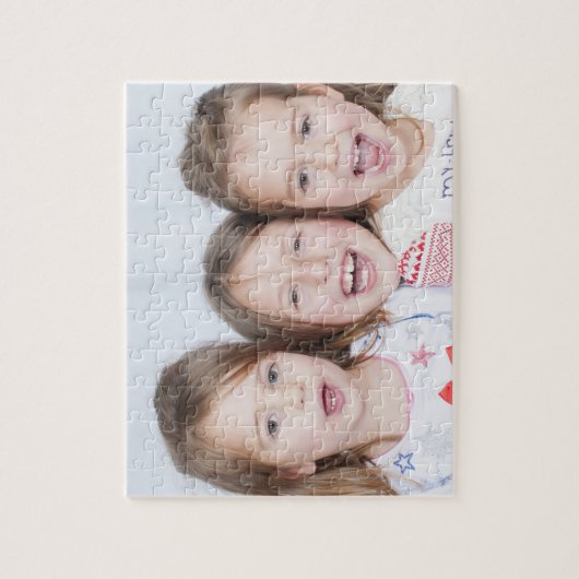 自分の家族の写真パーソナライズされたを作成する ジグソーパズル (縦)