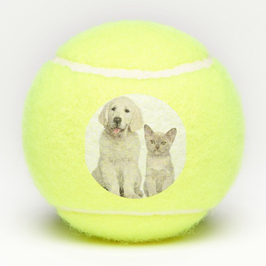 自分の家族の写真パーソナライズされたを作成する テニスボール (裏面)