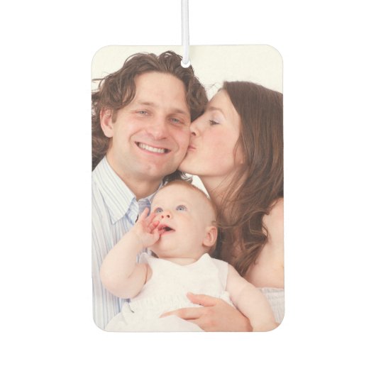 自分の家族の写真パーソナライズされた車を作成 カーエアーフレッシュナー (正面)