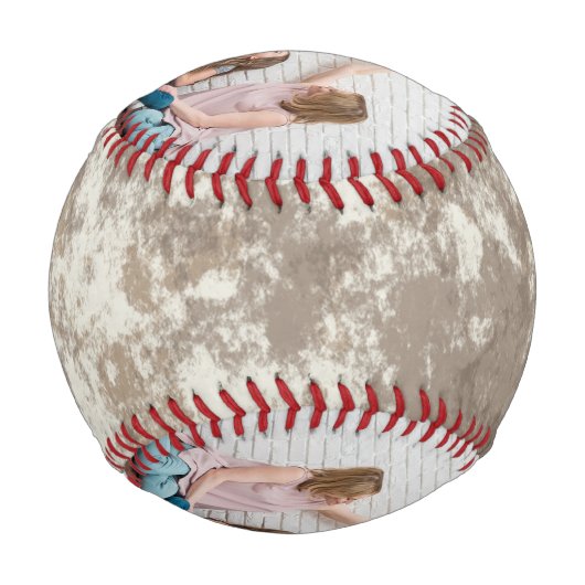 自分の家族の写真ヴィンテージの作成 野球ボール (裏面)