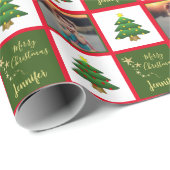 自分の家族の写真名を作成するクリスマス ラッピングペーパー (ロールコーナー)