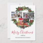 自分の家族の写真集を作成メリーする シーズンカード (正面)