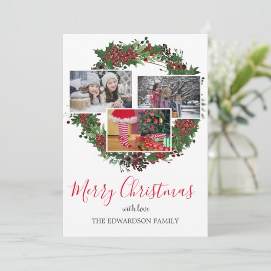自分の家族の写真集を作成メリーする シーズンカード (スタンド正面)