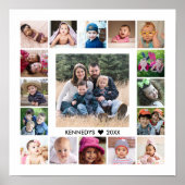 自分の家族の名前を作成する17フォトコラージュ ポスター (正面)