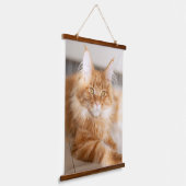 自分の家族の猫の写真を追加カスタム 吊り下げ型タペストリー (傾斜あり)
