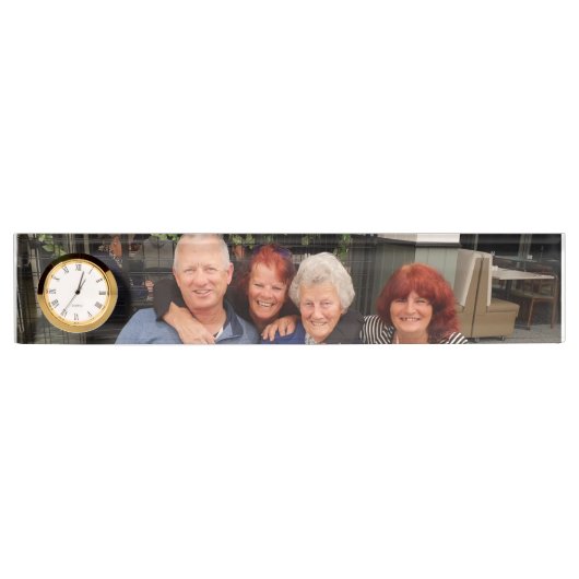 自分の家族の瞬間を、机用ネームプレート デスクネームプレート (正面)