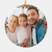 自分の家族の記念モノグラム写真を作成 セラミックオーナメント (裏面)