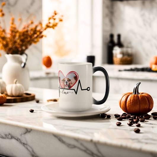 自分の家族を作成するペットの自撮りマグ, 11 oz モーフィングマグカップ