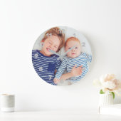 自分の家族カスタムのフォトクロックを作成 ラージ壁時計 (ホーム)