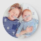 自分の家族カスタムのフォトクロックを作成 ラージ壁時計 (正面)