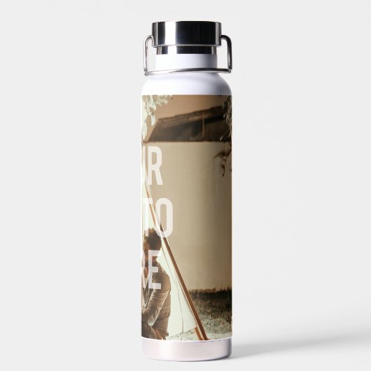 自分の家族カスタム写真を作成する ウォーターボトル (背面)