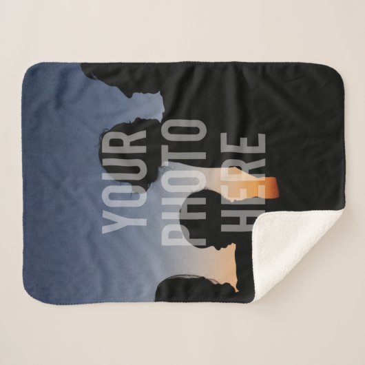 自分の家族カスタム写真を作成する シェルパブランケット (正面(横))