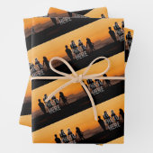 自分の家族カスタム写真を作成する ラッピングペーパーシート (インサイチュ)