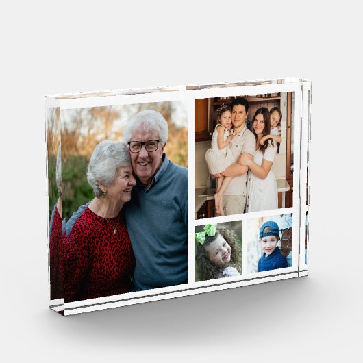 自分の家族モダン4人の写真集を作成 フォトブロック (左)