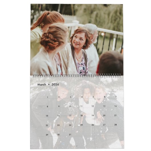 自分の家族用フォトアモダンルバムカレンダーの作成 カレンダー (3月 2026)