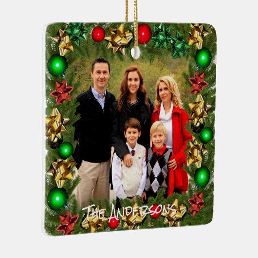 自分の家族用フォトデコーラを作縁ど成する セラミックオーナメント (右)