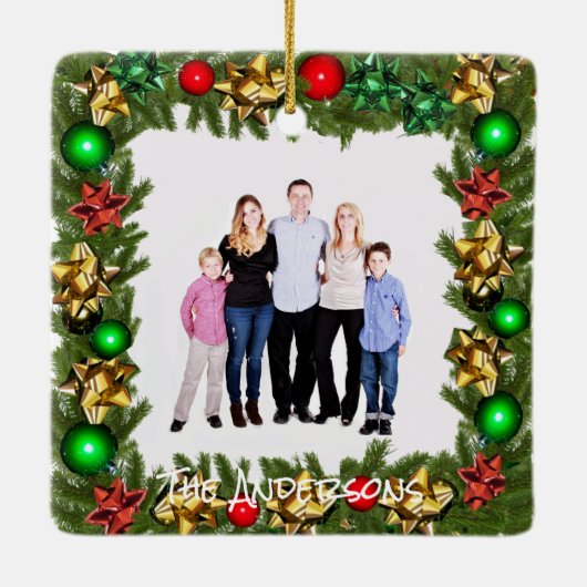 自分の家族用フォトデコーラを作縁ど成する セラミックオーナメント (裏面)