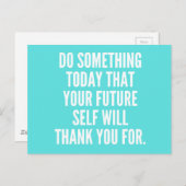 自分の将来の自分が望むようなことをする ポストカード (正面/裏面)