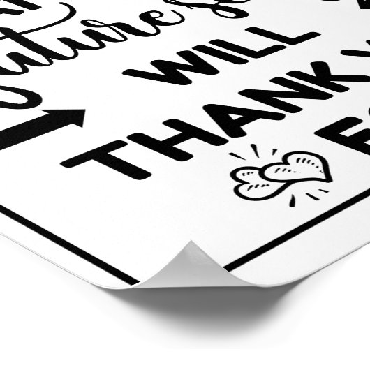 自分の将来を考えて今日の仕事をする ポスター (角)