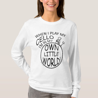 自分の小さな世界チェロで Tシャツ