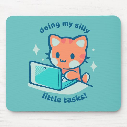 自分の小さな間抜けタスクの実行 マウスパッド (正面)