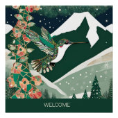 自分の山のハミングバードを作成 ポスター (正面)