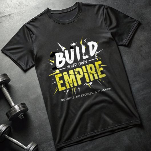 自分の帝国を築け Tシャツ – モチベーションあふれるアルファ