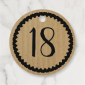 自分の年齢の誕生日パーティクラフト紙の追加 フェイバータグ (裏面)