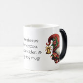 自分の幸せなクリスマスプレド格言を作成 モーフィングマグカップ (正面右)