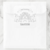 自分の幸せな感謝祭のシーンを彩る スクエアシール (バッグ)