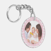 自分の幸せな母の日の家族写真を作成する キーホルダー (正面左)