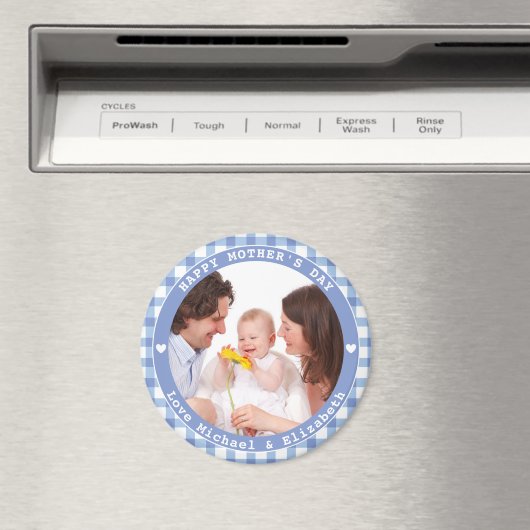 自分の幸せな母の日の家族写真を作成する マグネット (インサイチュ (食洗機))