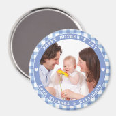 自分の幸せな母の日の家族写真を作成する マグネット (正面/裏面)
